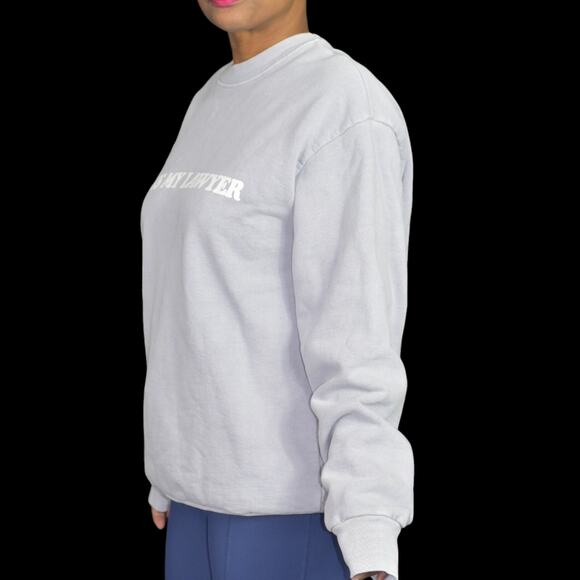 Talentless Sweatshirt Purple Pastel Pullover Kim Is My Lawyer Boxy Cotton Medium - Picture 12 of 13